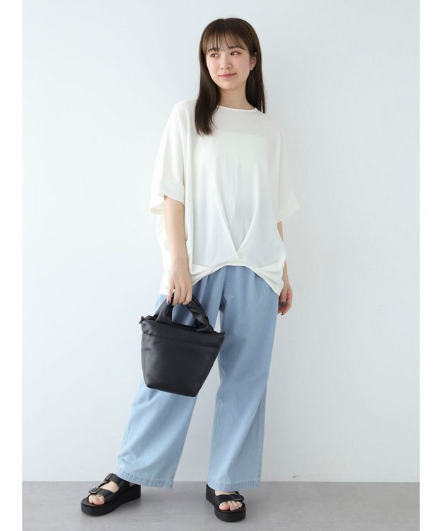 Green Parks 裾タック表面カットプルオーバー Off White