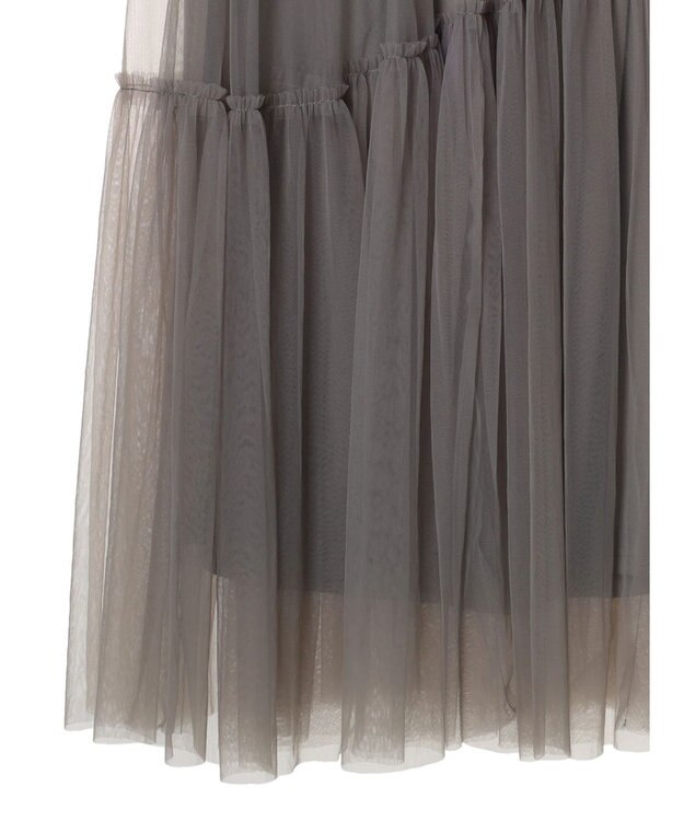 Green Parks ・ＥＬＥＮＣＡＲＥ　ＤＵＥ　２ｗａｙチュールキリカエスカート Charcoal Gray