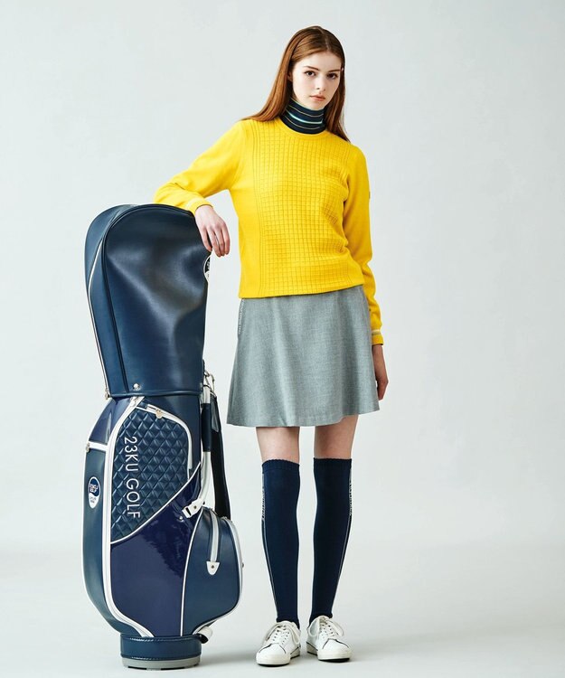 23区GOLF きれい目エレガントスタイルに！【WOMEN】【ストレッチ】フレアスカート ライトグレー系