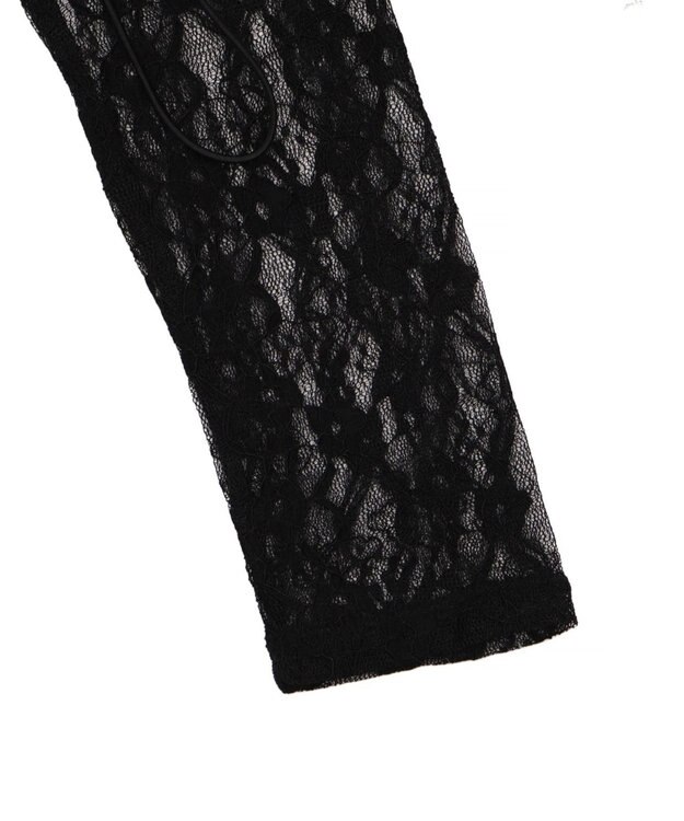 WEGO レースダブルジップパーカー ブラック