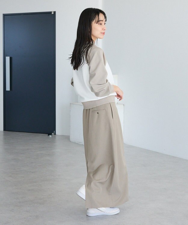 CRAFT STANDARD BOUTIQUE ＜セレモニー＞カットアウトヘムIラインスカート Beige