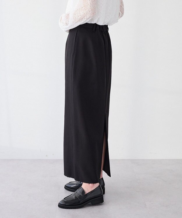 CRAFT STANDARD BOUTIQUE ＜セレモニー＞カットアウトヘムIラインスカート Black