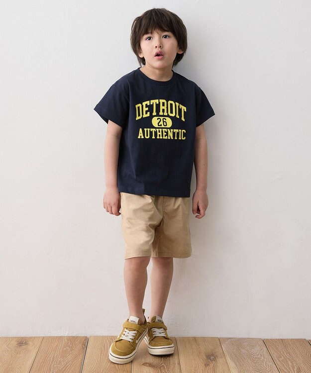 ANY KIDS ポプリン ハーフパンツ ブラウン