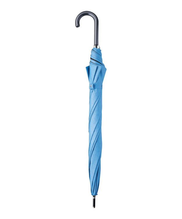 MOONBAT ハニカム断熱パラソル 無地 長傘  晴雨兼用 日傘 遮光率100％ UV100％ 遮熱 耐風 60cm サックスブルー