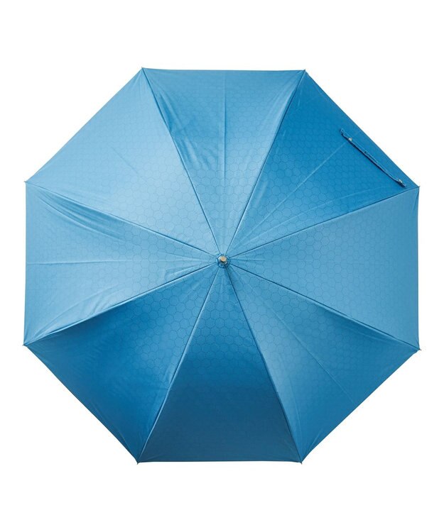 MOONBAT ハニカム断熱パラソル 無地 長傘  晴雨兼用 日傘 遮光率100％ UV100％ 遮熱 耐風 60cm サックスブルー