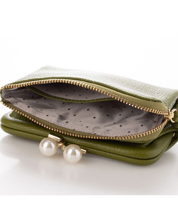 UNBILLION ペルケ perche / アクリル玉がま口長財布 OL