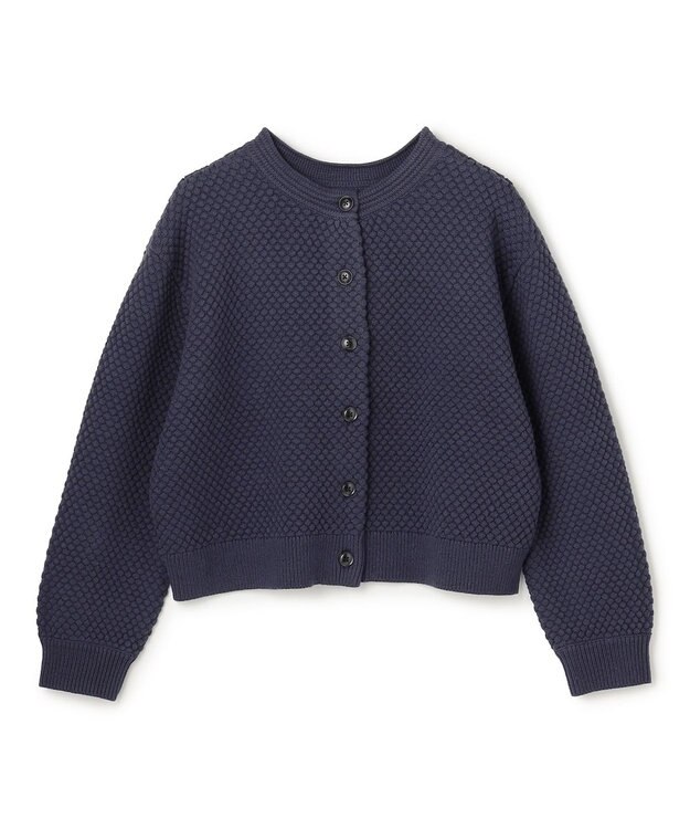 UNFILO 【前後着用可能】ポップコーンニット 2WAYカーディガン ネイビー