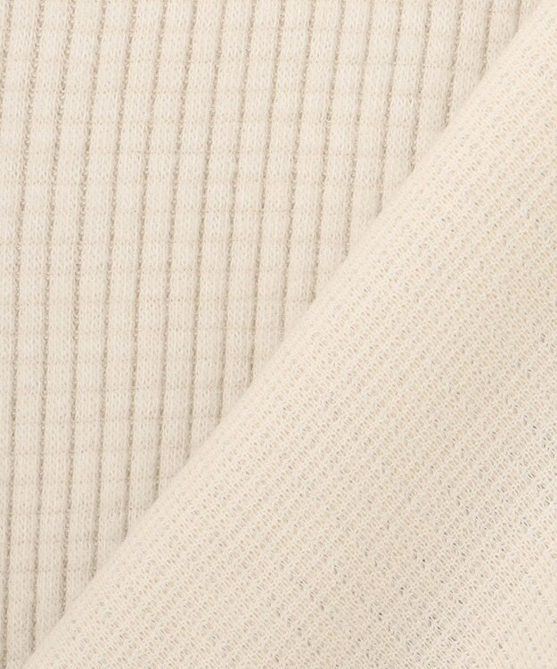 JOSEPH ABBOUD MOUNTAIN 【吸湿発熱/蓄熱保温/ソフト】ソフトウォームワッフル ポロシャツ アイボリー系