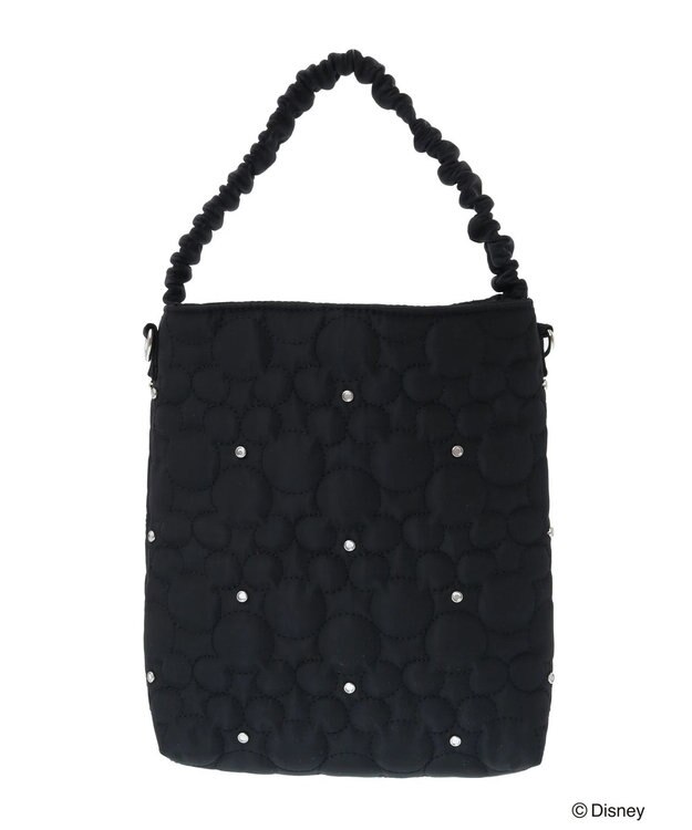 Green Parks ミッキーフレンド／キルティングビジューバッグ Black