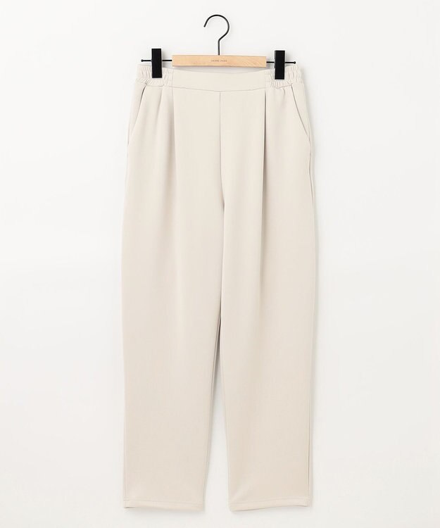 SHARE PARK LADIES 【洗える】ストレッチポンチ テーパードパンツ アイボリー系
