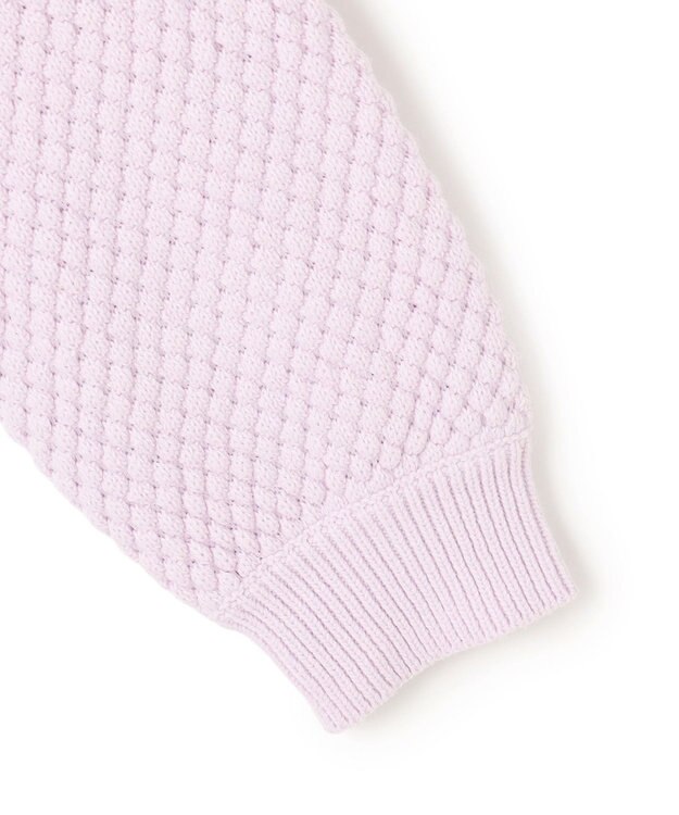 UNFILO 【前後着用可能】ポップコーンニット 2WAYカーディガン ペールラベンダー