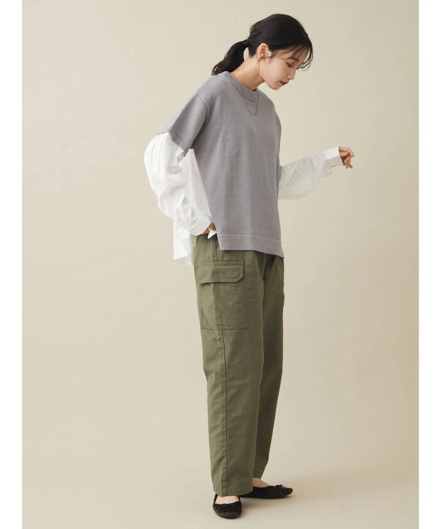 CRAFT STANDARD BOUTIQUE シャツドッキングニットプルオーバー Gray Mixture