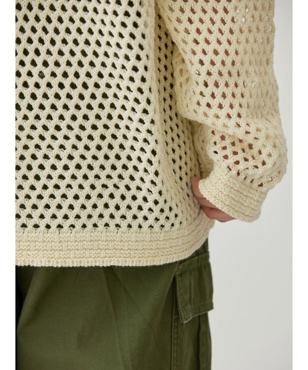 AMERICAN HOLIC 透かし編みニットカーディガン Ivory