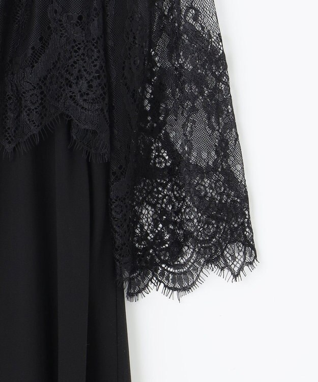 ANY SIS 【洗える】レーシーケープ ドレス ブラック