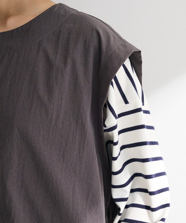 Green Parks ナイロンバルーンベスト Charcoal Gray