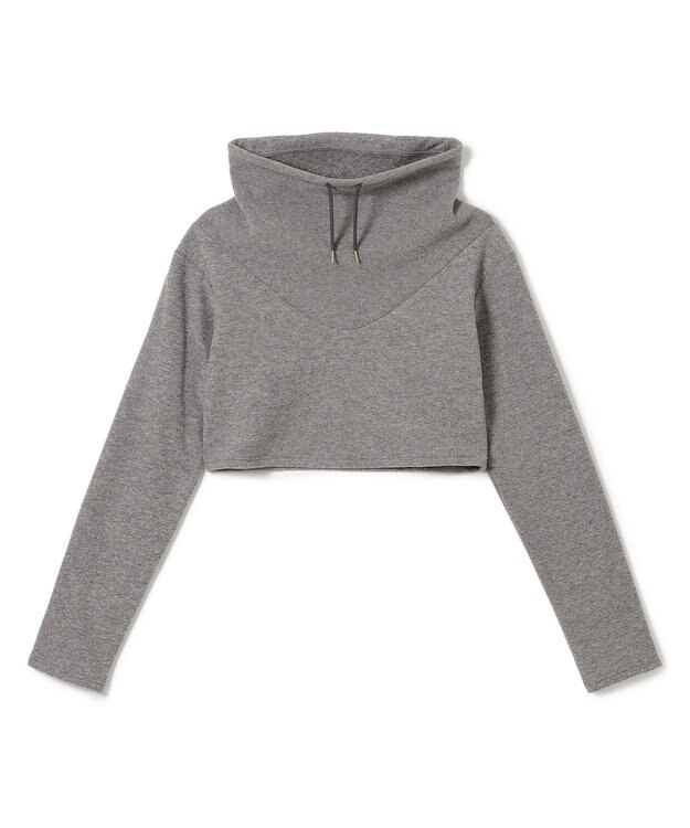 Chacott ハイネックショートトップ グレー杢