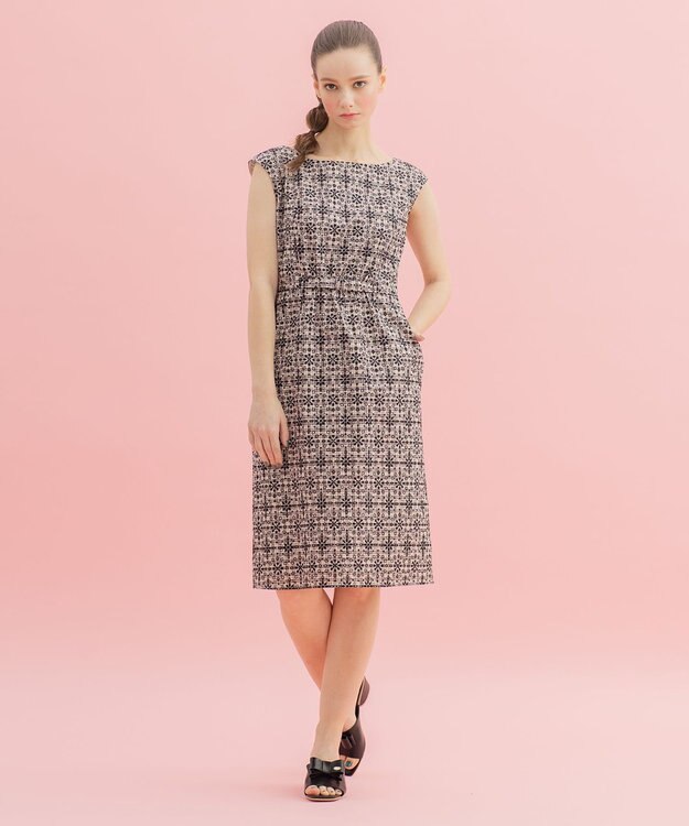 TOCCA PEONIA ドレス ベージュ×ブラック系