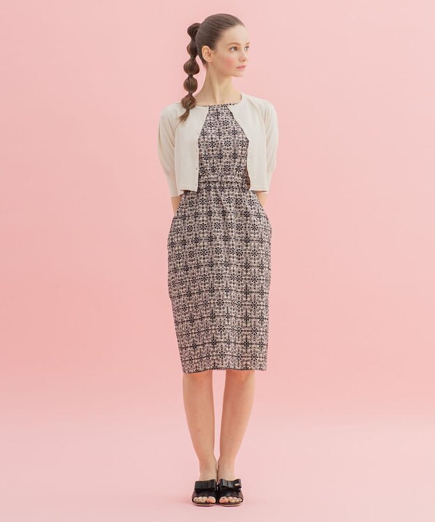 TOCCA PEONIA ドレス ベージュ×ブラック系