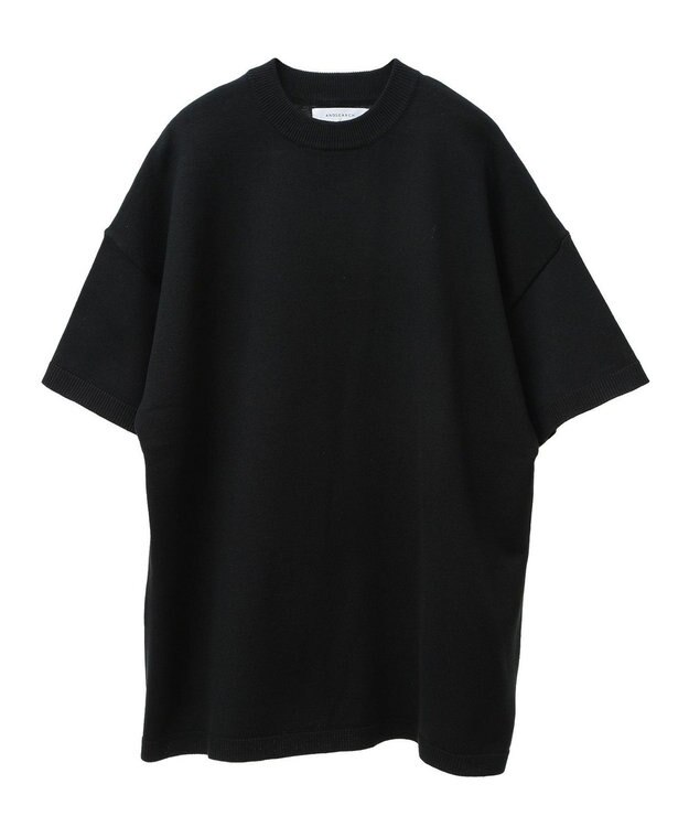 Green Parks ・ＡＮＤＳＥＡＲＣＨ　ニット５分袖プルオーバー Black