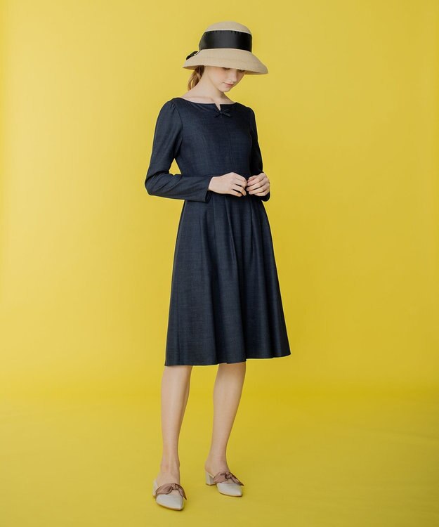 TOCCA 【洗える！】BLUE CIEL 長袖ドレス ダークネイビー系