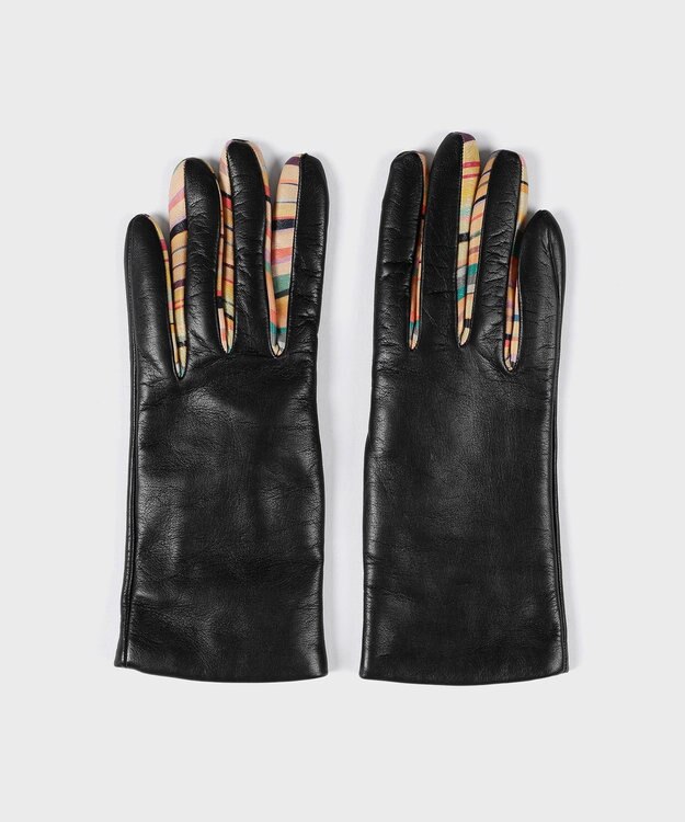 Paul Smith スワールトリム レザーグローブ ブラック
