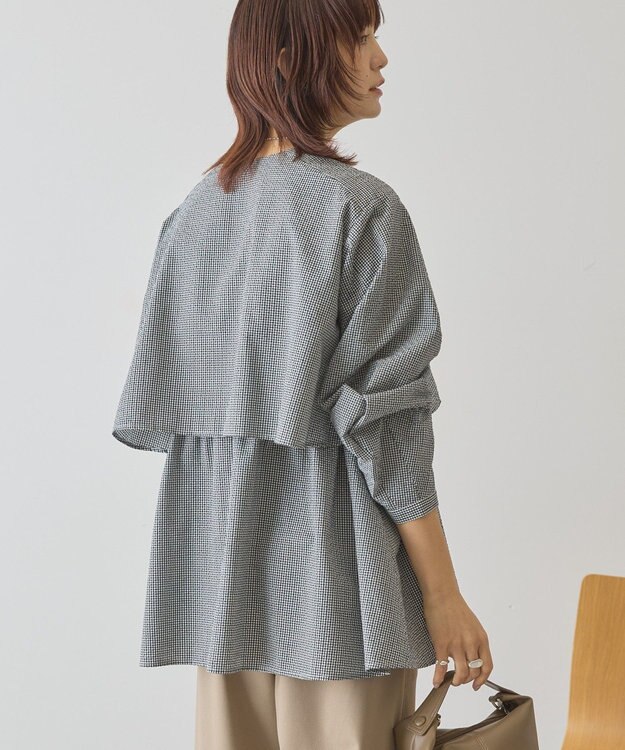 AMERICAN HOLIC サッカーティアードブラウス Gingham Check