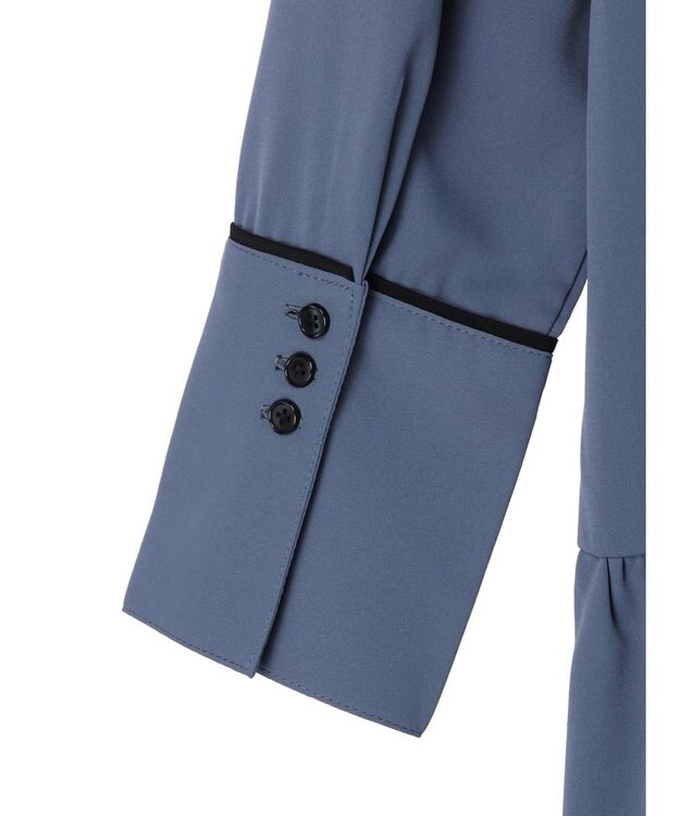 Green Parks armonia．配色シャツワンピース Blue