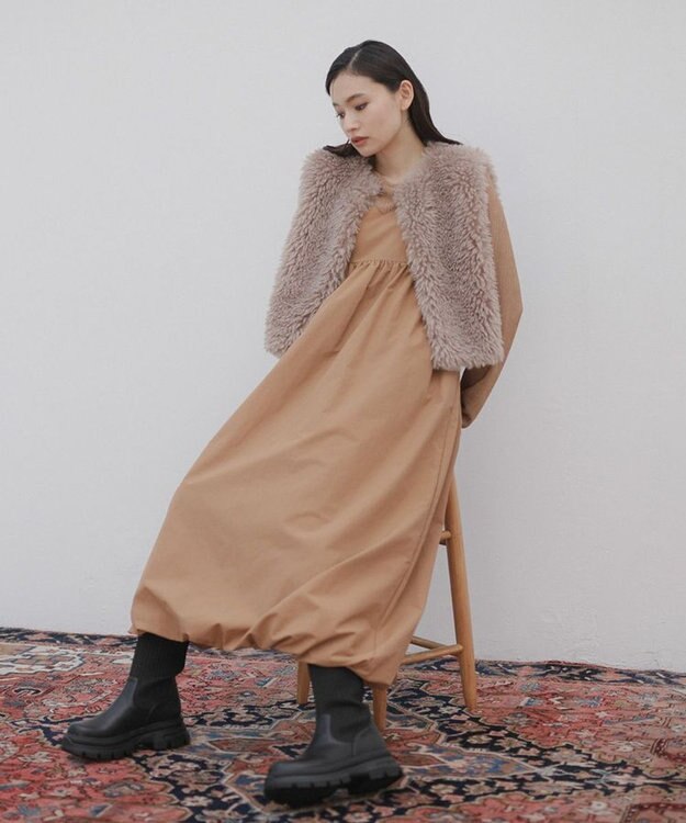 Green Parks ・ＥＬＥＮＣＡＲＥ　ＤＵＥ　バルーンキャミワンピース Beige