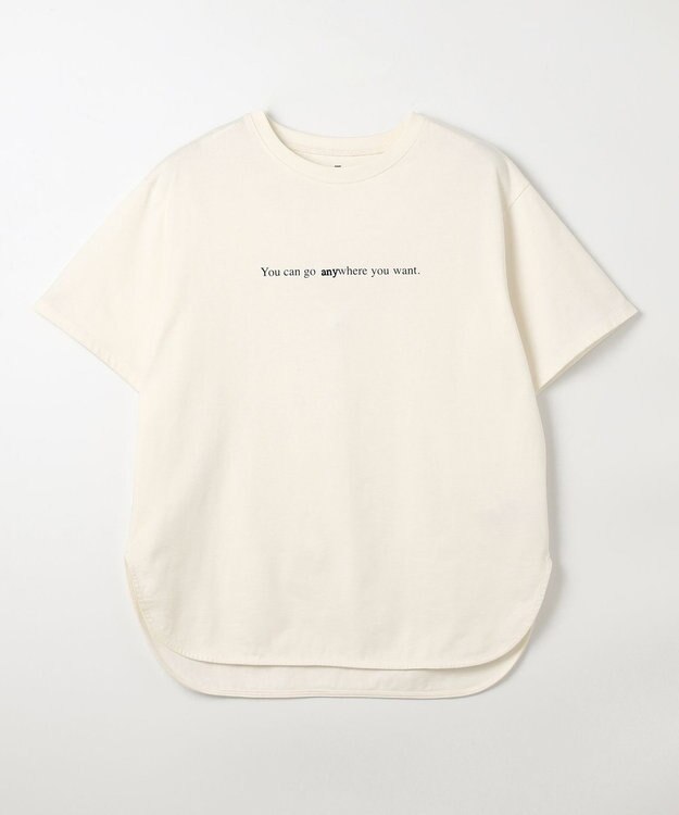 ANY L オーガビッツロゴテールＴシャツ エクリュ