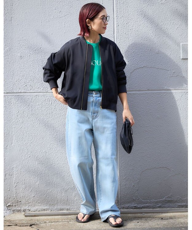 UNFILO スウェットライクロゴニット グリーン