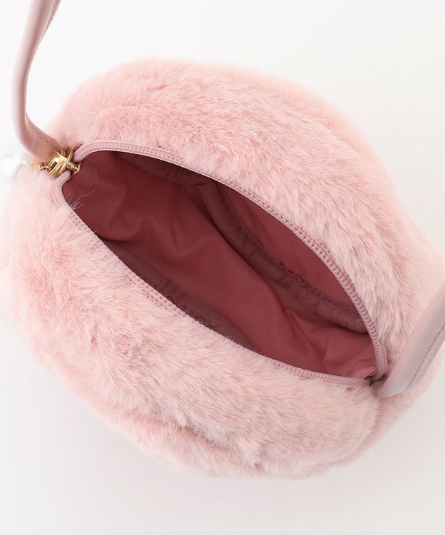 ANY KIDS フェイクファーポシェット ピンク