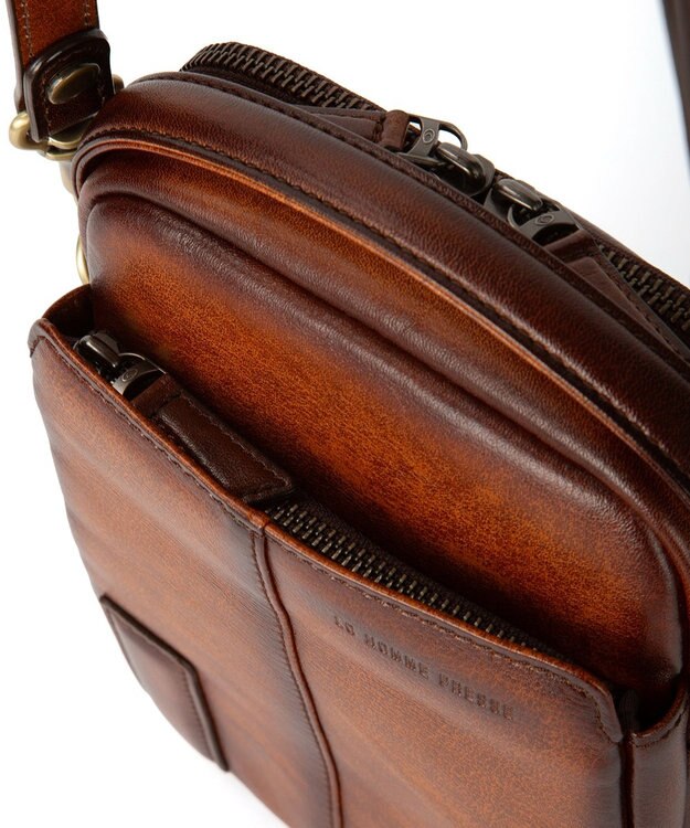 ACE BAGS & LUGGAGE LO HOMME PRESSE アルカイック 本革 日本製 ショルダーバッグ 縦型 71863 ロ・オム・プレッセ ブラウン