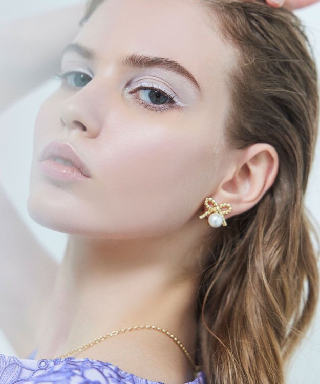 TOCCA PROMISE PEARL RIBBON EARRINGS イヤリング ゴールド系