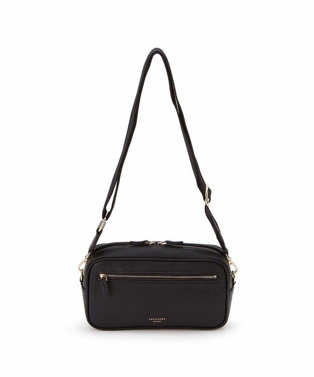 TOPKAPI 【TREASURE TOPKAPI】シュリンクレザー スクエア 2way ショルダー バッグ ブラック