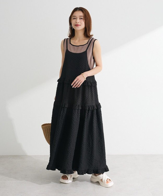 Green Parks ・ＥＬＥＮＣＡＲＥ　ＤＵＥ　バイカラーニットタンク Dark Beige