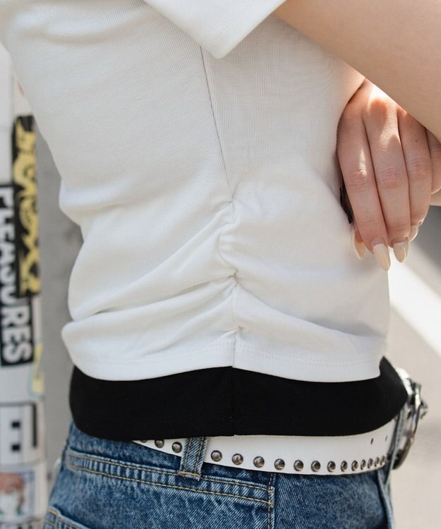 WEGO グラフィックレイヤードドッキングT ホワイト