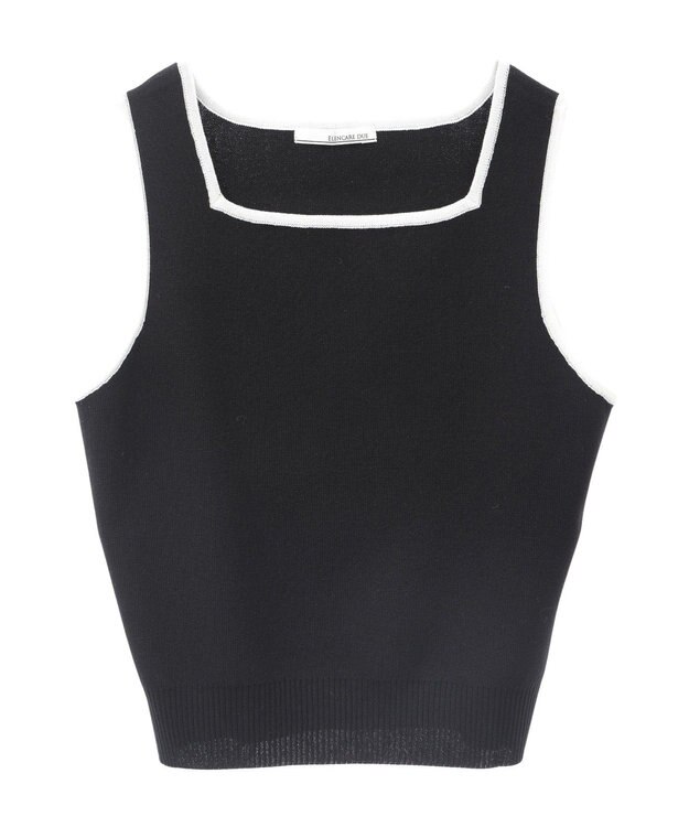 Green Parks ・ＥＬＥＮＣＡＲＥ　ＤＵＥ　バイカラーニットタンク Black