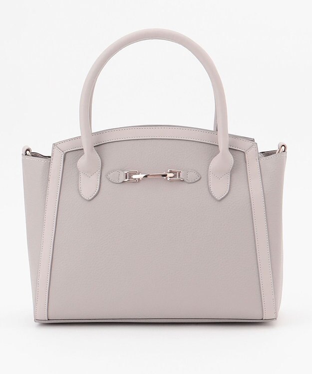 ANY SIS 【美人百花7月号掲載】2WAYビットエッジミディ トートバッグ ライトグレー