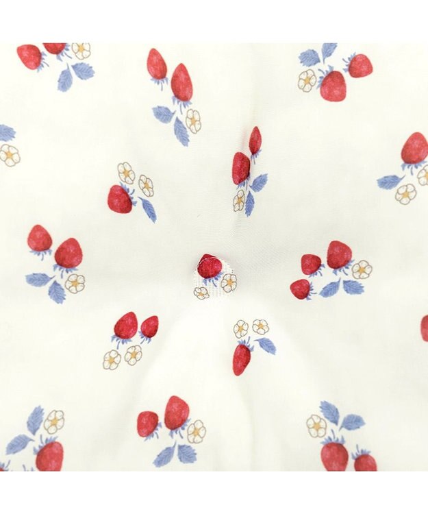 PET PARADISE ペットパラダイス クールカドラー 丸型 《苺花柄》 Ｍ ホワイト×レッド