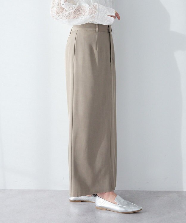 CRAFT STANDARD BOUTIQUE ＜セレモニー＞カットアウトヘムIラインスカート Beige