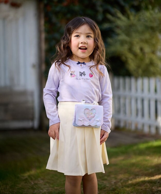 ANY KIDS リボン×ハート移動ポケット オーロラ