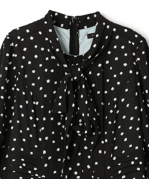 TOCCA 【八木アリサさん着用】【消臭】PROMISE RIBBON ROSETTE ドット柄ドレス ブラック系5