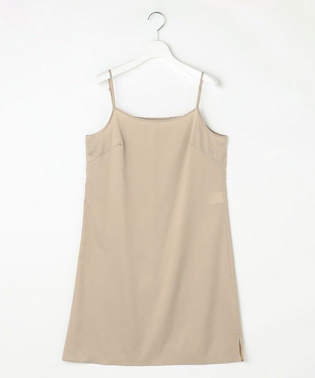 自由区 【ベルト付き】ウーステッドライク ワンピース ベージュ