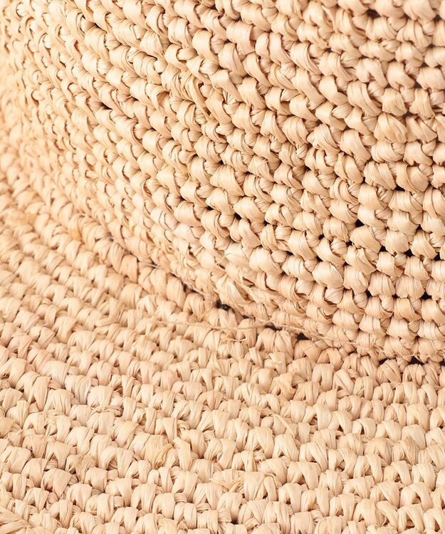 23区 ラフィアデザイン ブリムハット ベージュ系