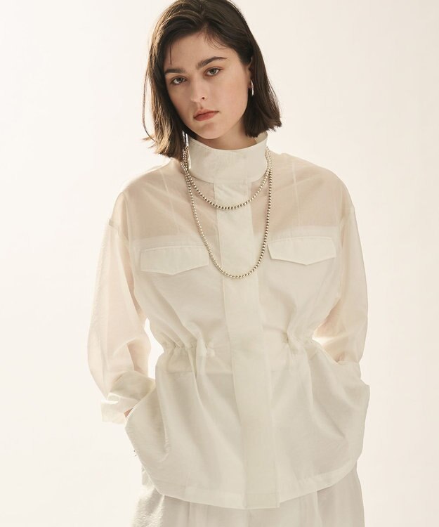 uncrave シアーオーガンジー ミリタリーブルゾン オフ