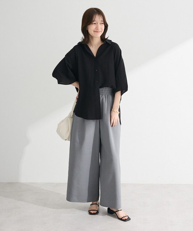 Green Parks ・ＥＬＥＮＣＡＲＥ　ＤＵＥシアーボリュームスリーブシャ Khaki