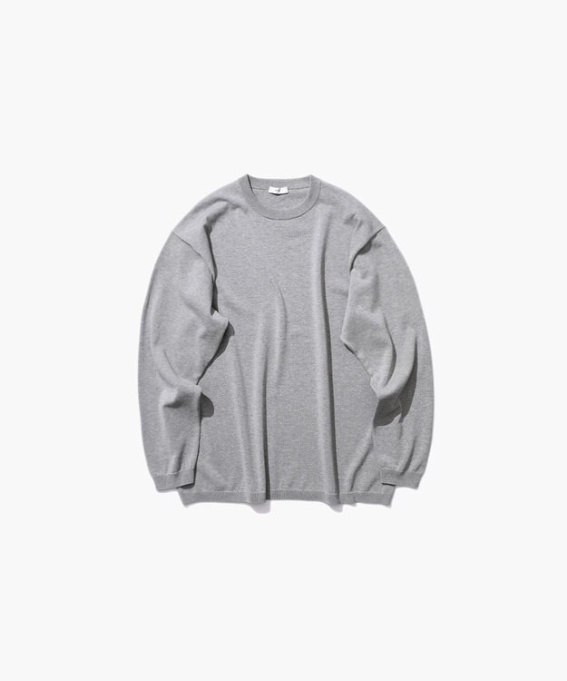 ATON NATURAL DYED ORGANIC | クルーネックセーター - UNISEX TOP GRAY