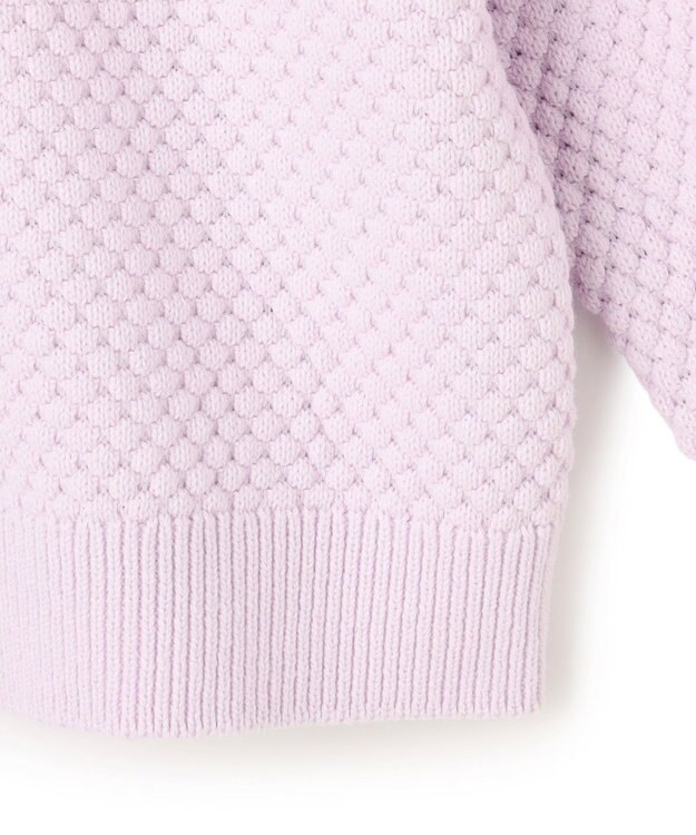 UNFILO 【前後着用可能】ポップコーンニット 2WAYカーディガン ペールラベンダー