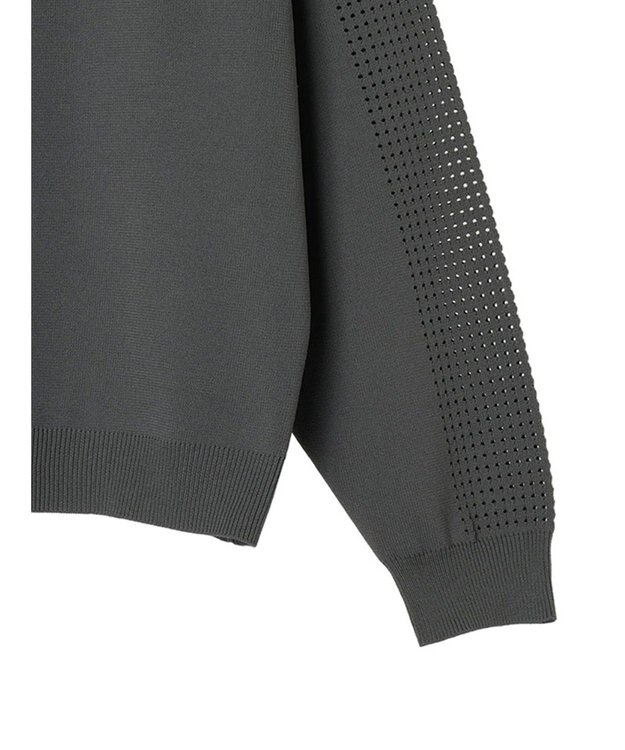 Green Parks ・ｆｕｒｒｙ　ｒａｔｅ　２ｗａｙかる~いニットカーデ Charcoal Gray