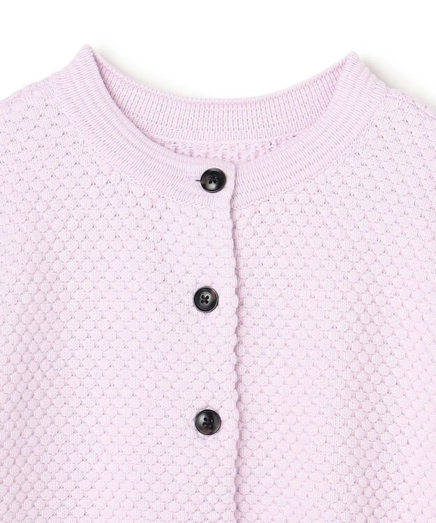 UNFILO 【前後着用可能】ポップコーンニット 2WAYカーディガン ペールラベンダー